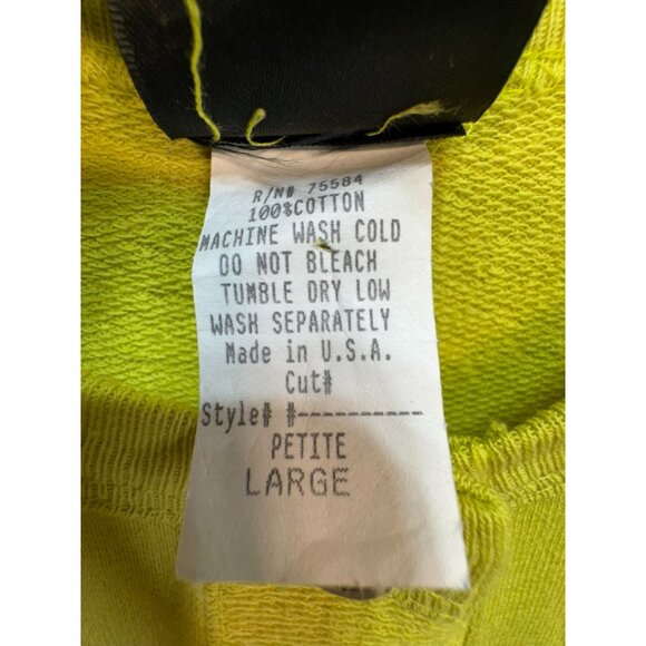 Vintage Silver Wear Womens Cardigan Sweater Size L Petite Lime Green Button-Up - Picture 3 of 10